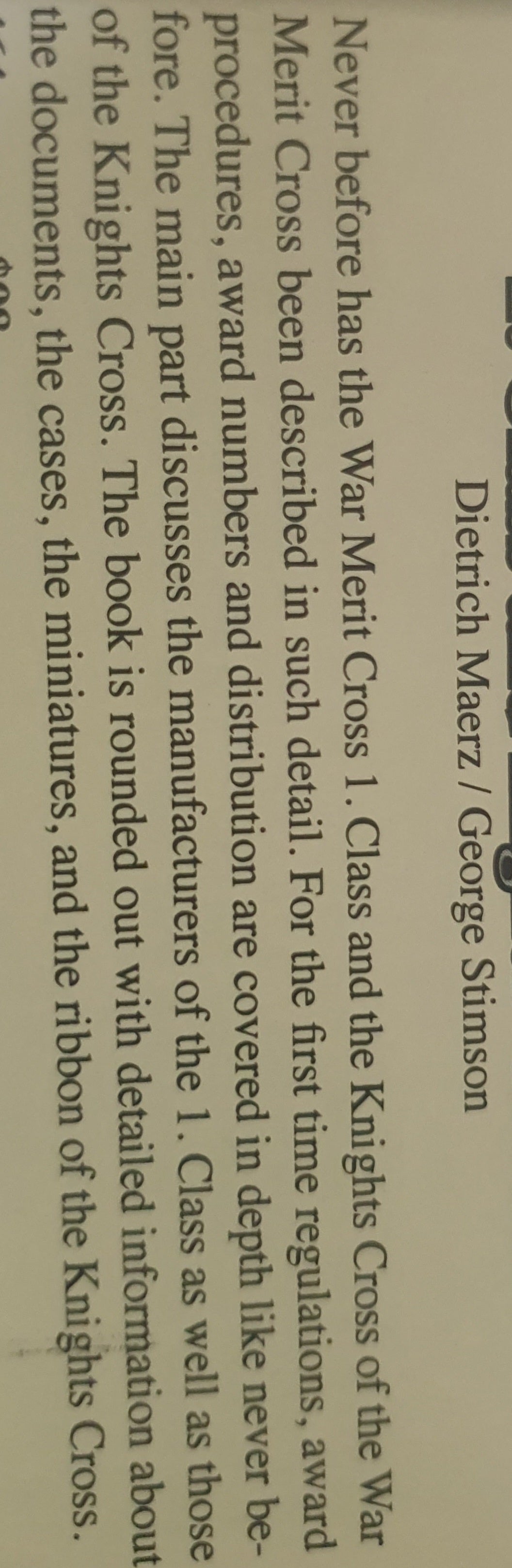 La cruz del mérito de guerra 1. Clase y grados superiores