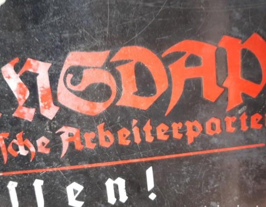 NSDAP Local Headquarters Enamel Plate