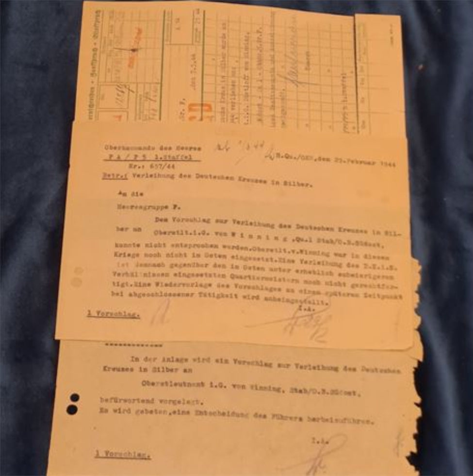 Ended
German Cross in Silver Documents