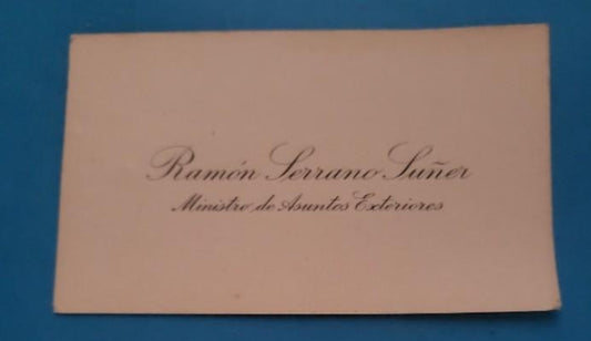 Card of Ramón Serrano Suñer
