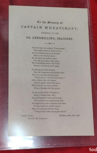 British captain's sabretache 1856 of innskilling dragoons unit