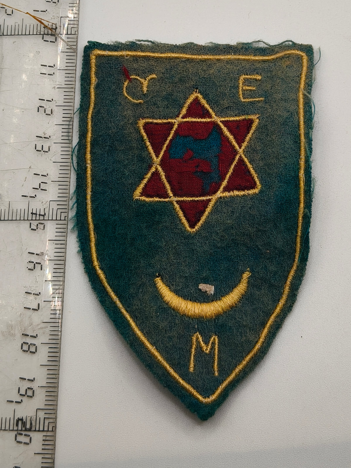 North Africa Military Spanish Troops Arm Shield, Spanish Civil War.