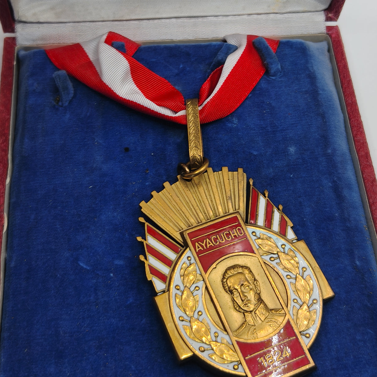 Order of Ayacucho, Commander Medal Class. Republic of Peru.