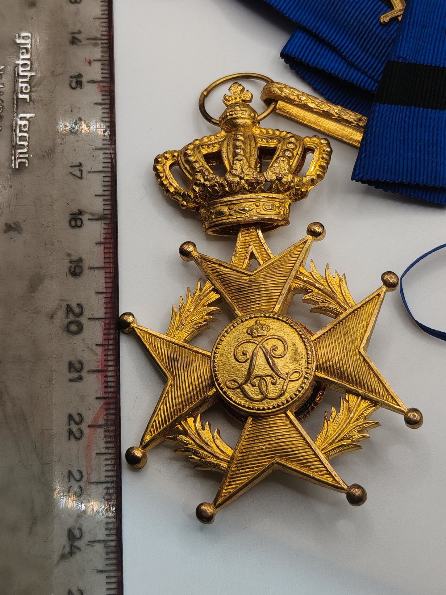 Medal Order Of Leopold II with swords. Commander .Belgium.