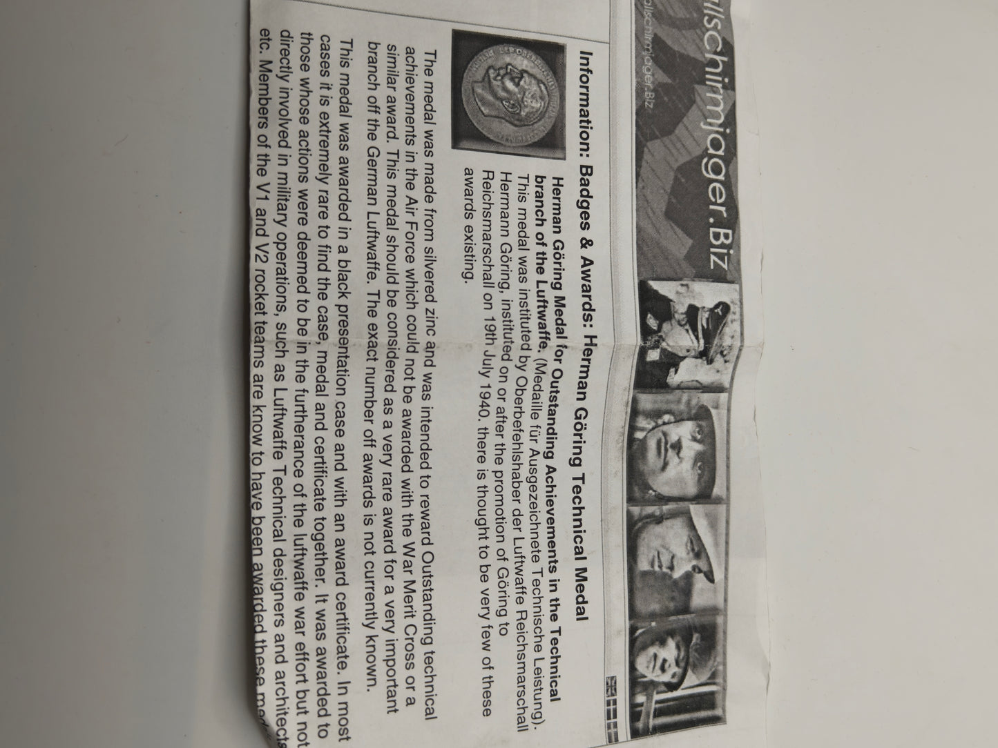 Goering Luftwaffe Technical Merit Plaque. IIWW Germany.