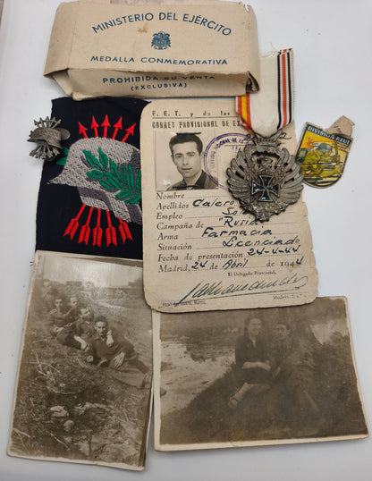 Blue Division Lot, Medal of Campaign 1941, Pacht and Documents