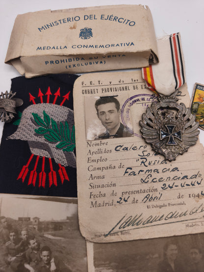 Blue Division Lot, Medal of Campaign 1941, Pacht and Documents