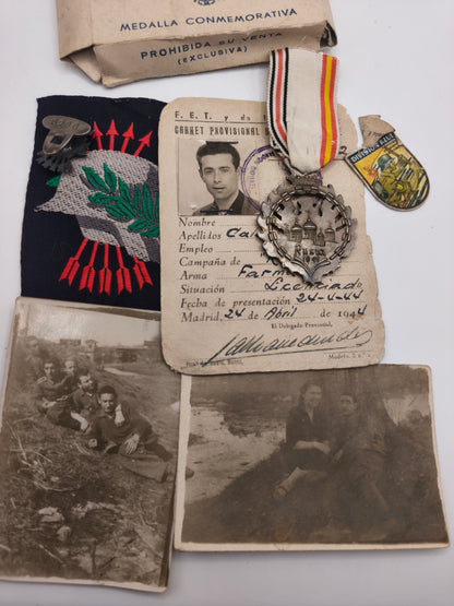 Blue Division Lot, Medal of Campaign 1941, Pacht and Documents