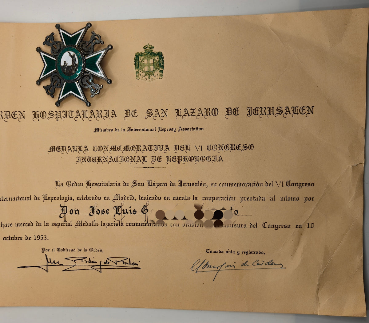Order of Sant Lazarus, Breast Star. Spain.