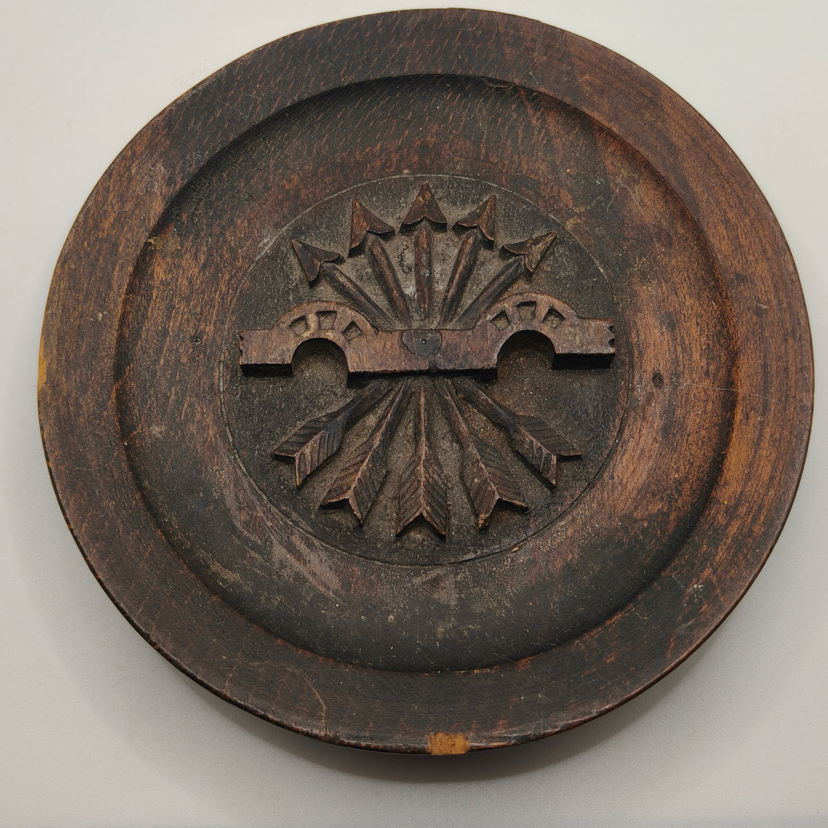 Wooden Plate Trench Art, Spanish Civil War.