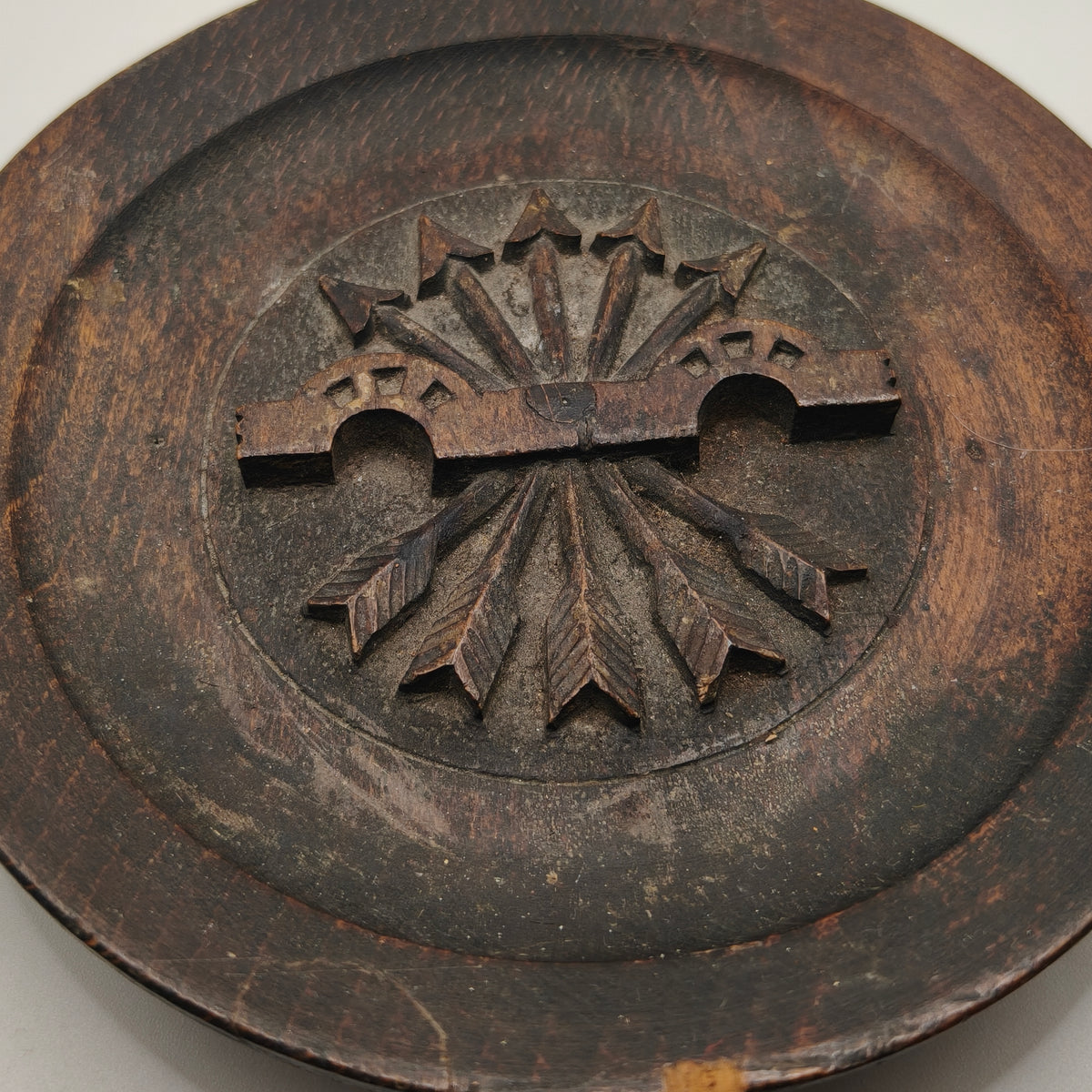 Wooden Plate Trench Art, Spanish Civil War.