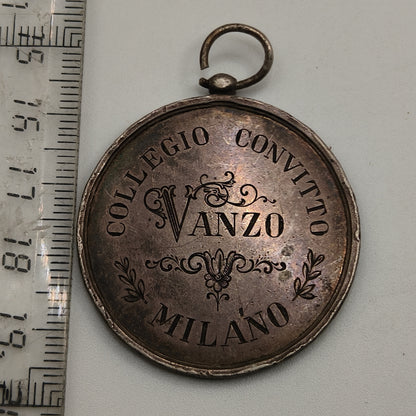 Silver Medal, "Scuola Militare di Modena". Milan, Italy 1889.
