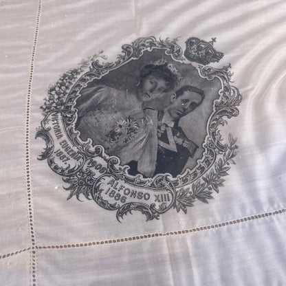 Alfonso XIII handkerchief Spain and Great Britain