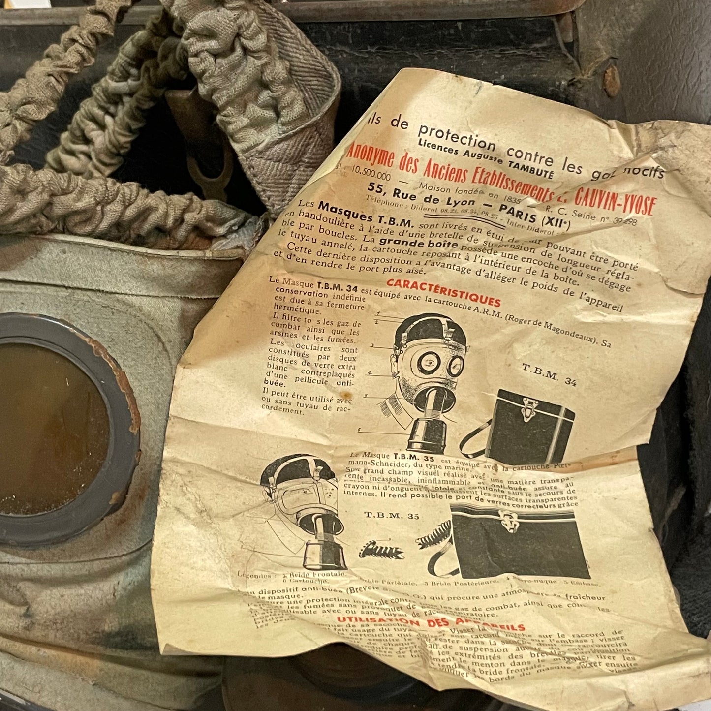 Máscara de gas francesa 2 Guerra mundial