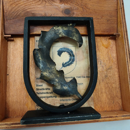 Placa regimental. 91 división jäger de la wehrmacht