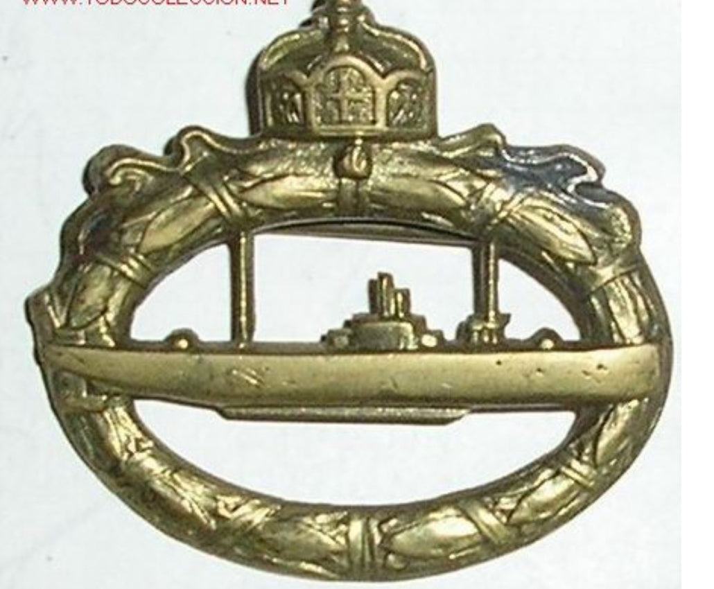 Distintivo imperial de Submarinos. IGM. Modelo Schott. con marcajes 