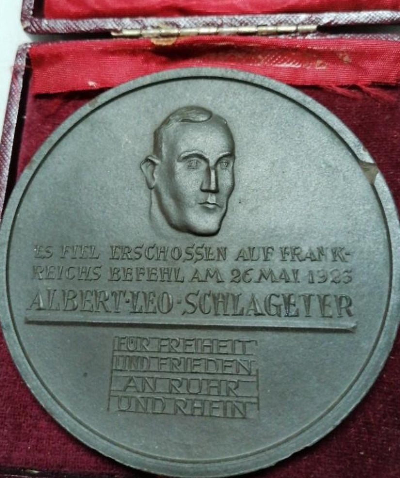 Placa de Schlageter héroe alemán del Frei Korps