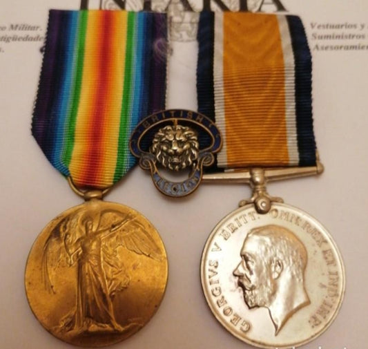 Englische interalliierte Medaille 1918 und Feldzug