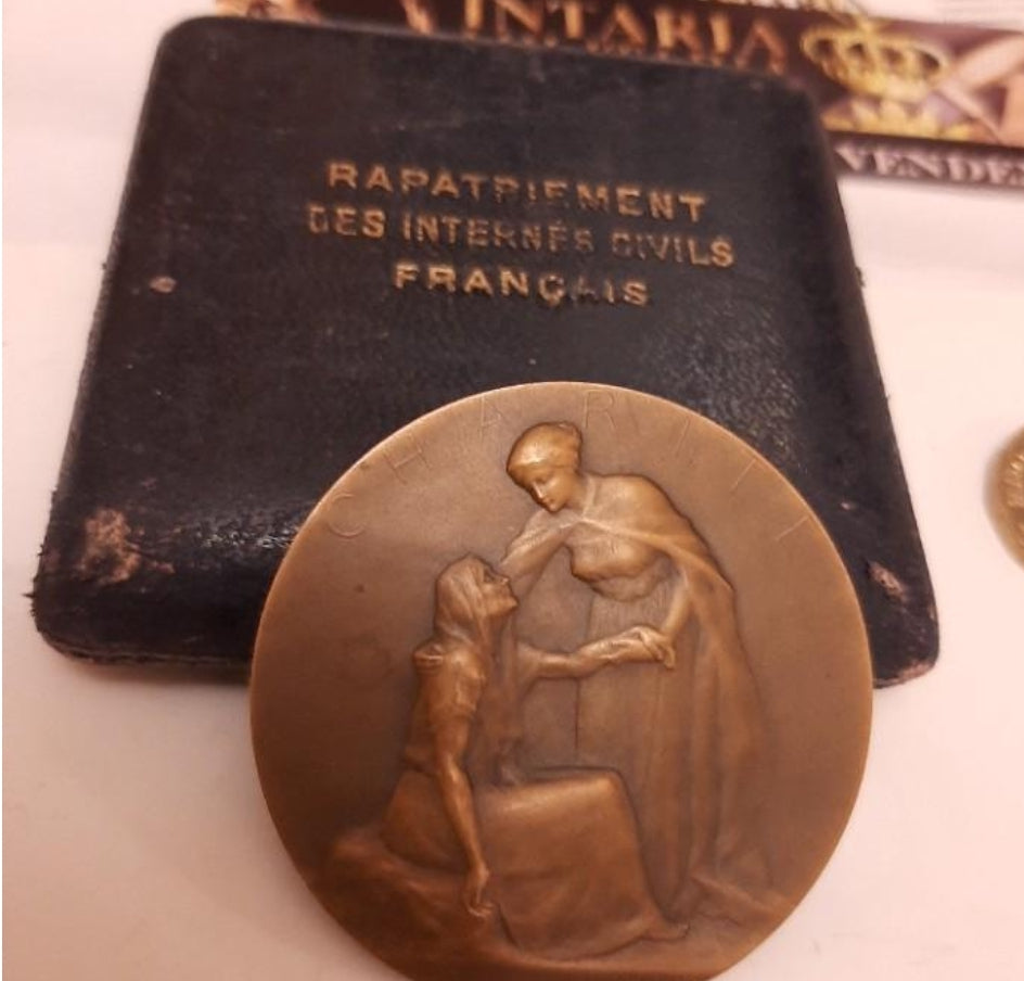 Medalla francesa por la repatriación de internados civiles 1918