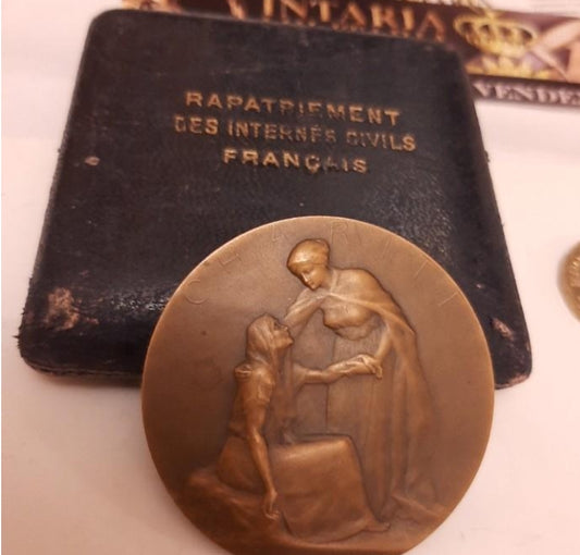 Französische Medaille für die Rückführung ziviler Internierter 1918
