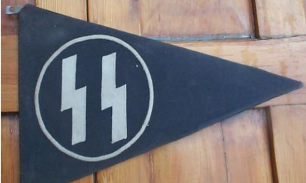 German WWII period SS vehicle pennant.