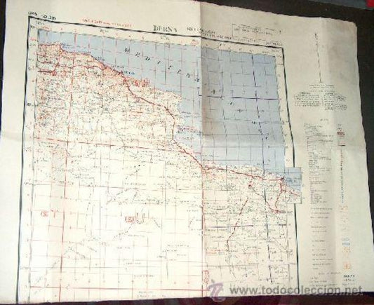 Interesante conjunto de mapas del Afrikakorps alemán, Segunda Guerra Mundial.