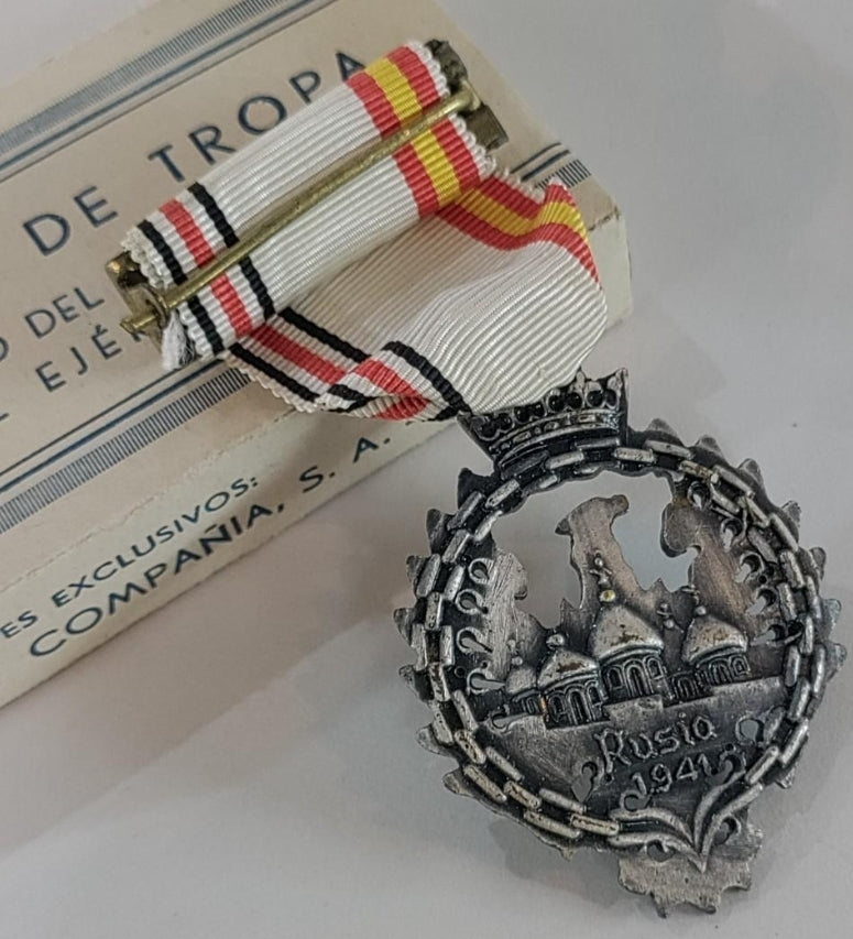 Medalla de la campana rusa de 1941. Segunda Guerra Mundial. división azul