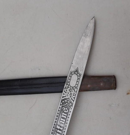 German hunting dagger with markings