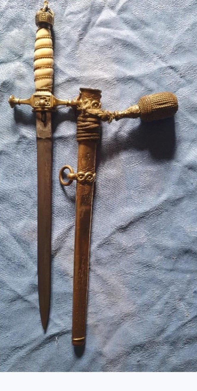 First World War German Navy Dagger with Guaranteed Original Ivory Handle
