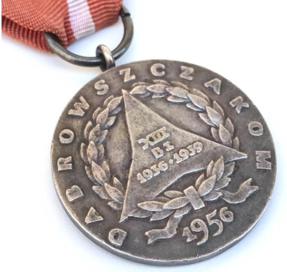 Medalla de las Brigadas Internacionales Polacas en su 20º aniversario.