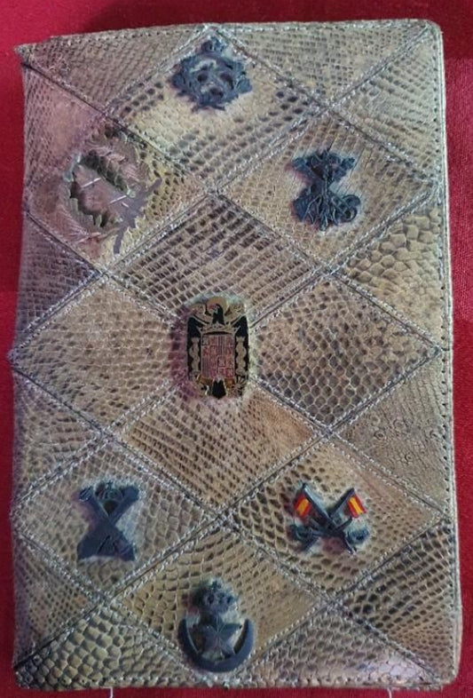 Cartera de piel de la Guerra Civil Española. 