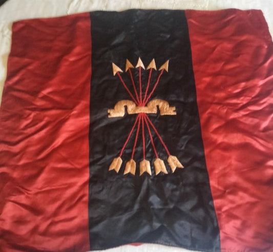 Bandera peregrina virgen falangista 