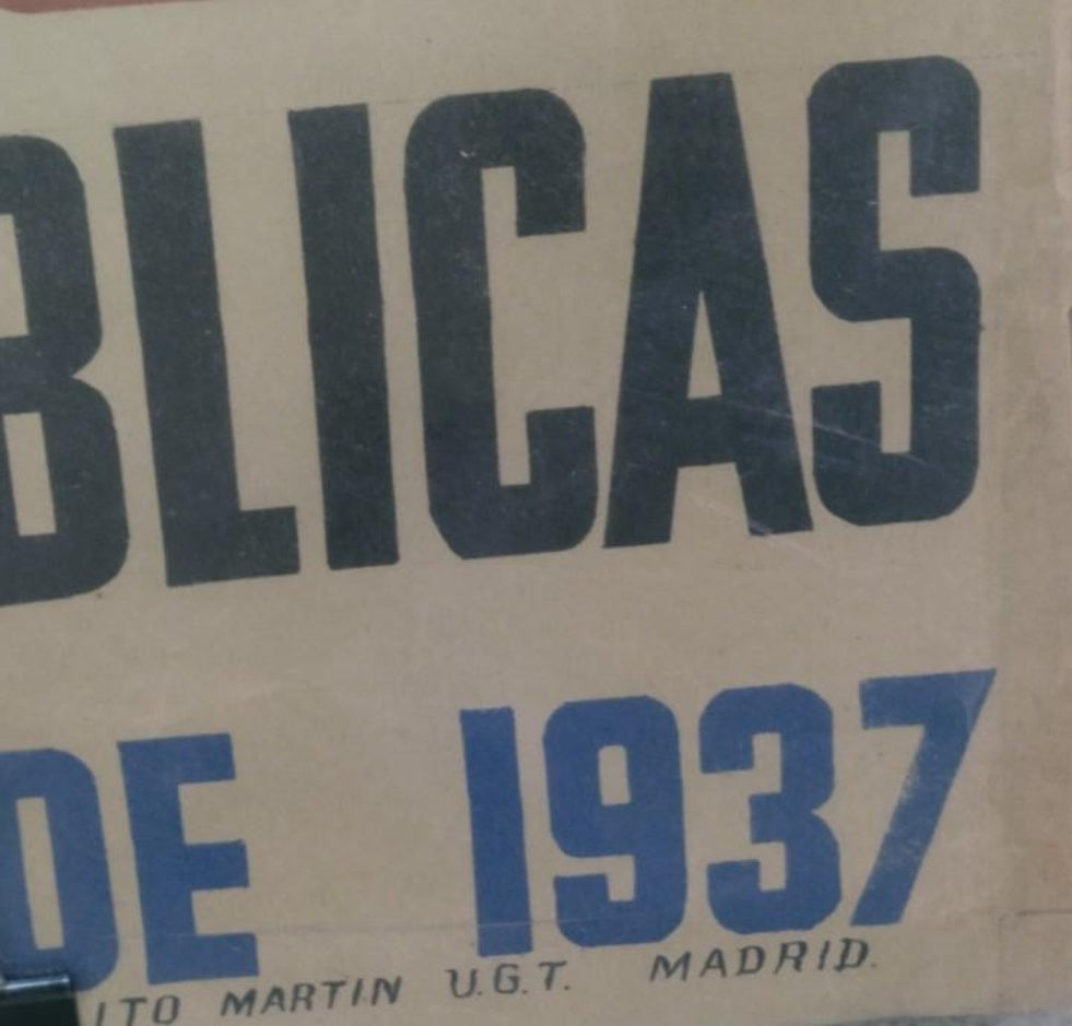 Cartel republicano para la exposición de obras públicas de 1937. 