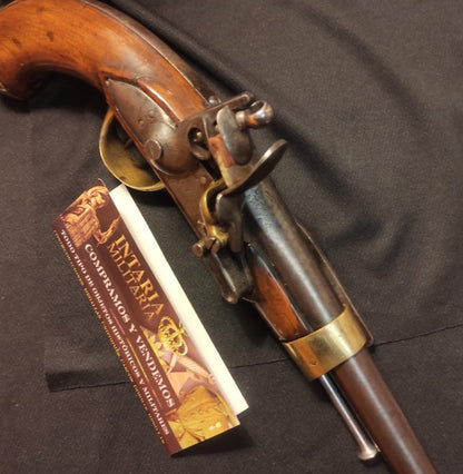 Pistola militar francesa del siglo XIX. 
