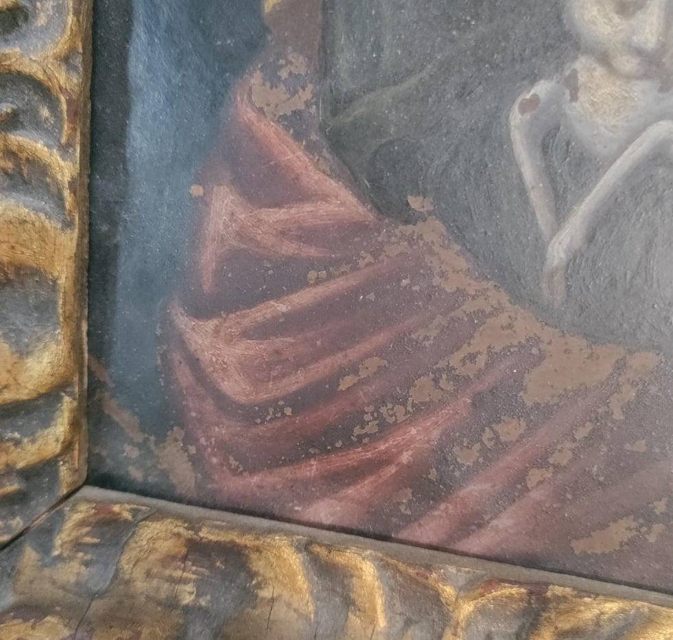 cobre religioso antiguo 
