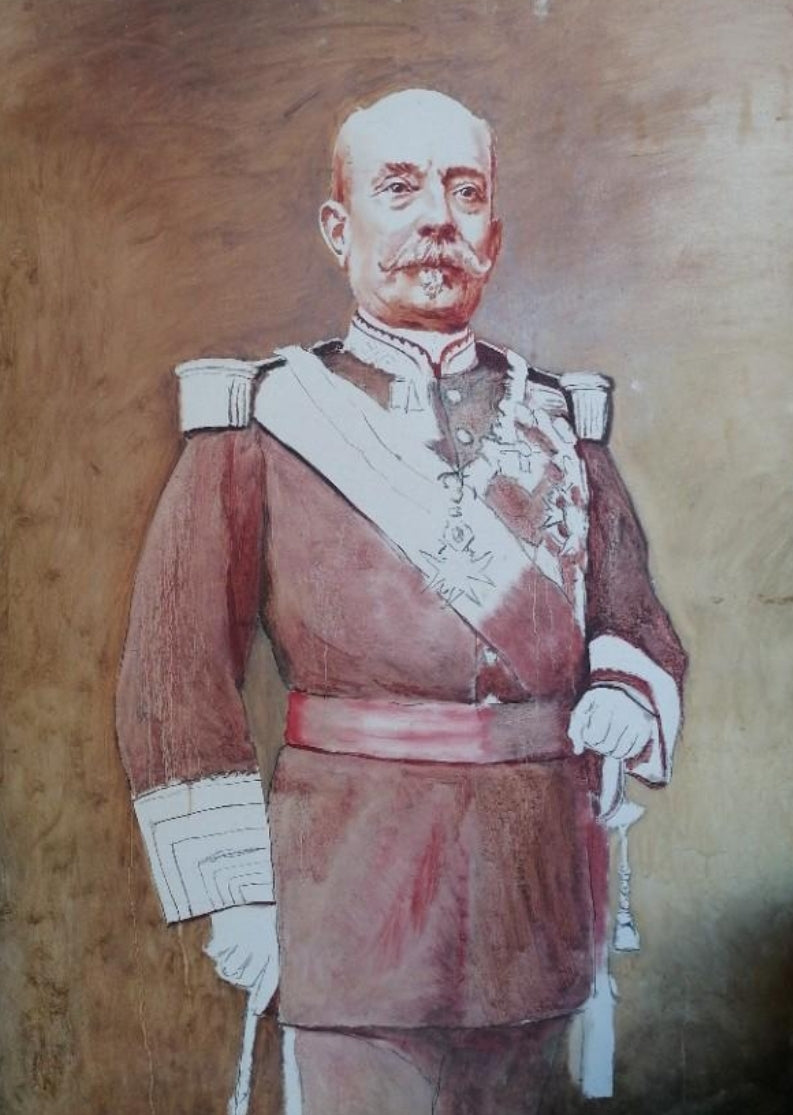 Oil sketch of a Spanish military man from the 19th century