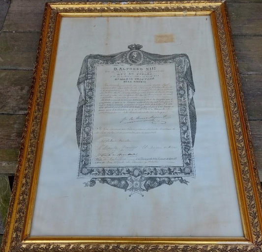 Diploma de la orden de Carlos III