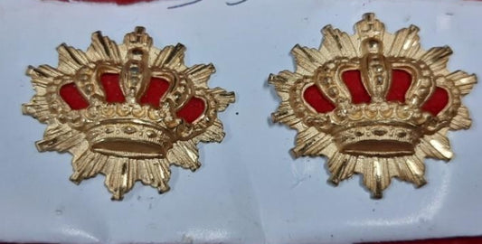 Pair of insignia of carabineros-alfonso XIII