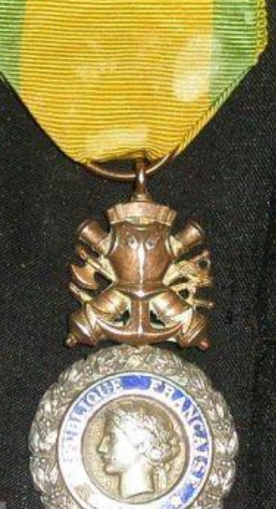 French Military Medal 1870.  With its ribbon