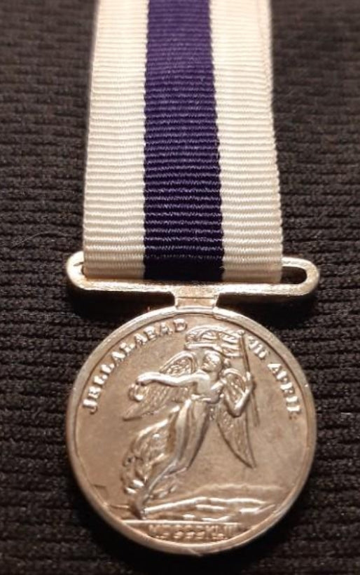 Miniatura de medalla de campaña británica. 