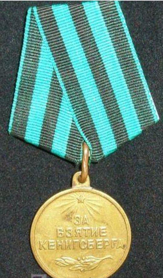 Medalla soviética por la toma de Königsberg. 