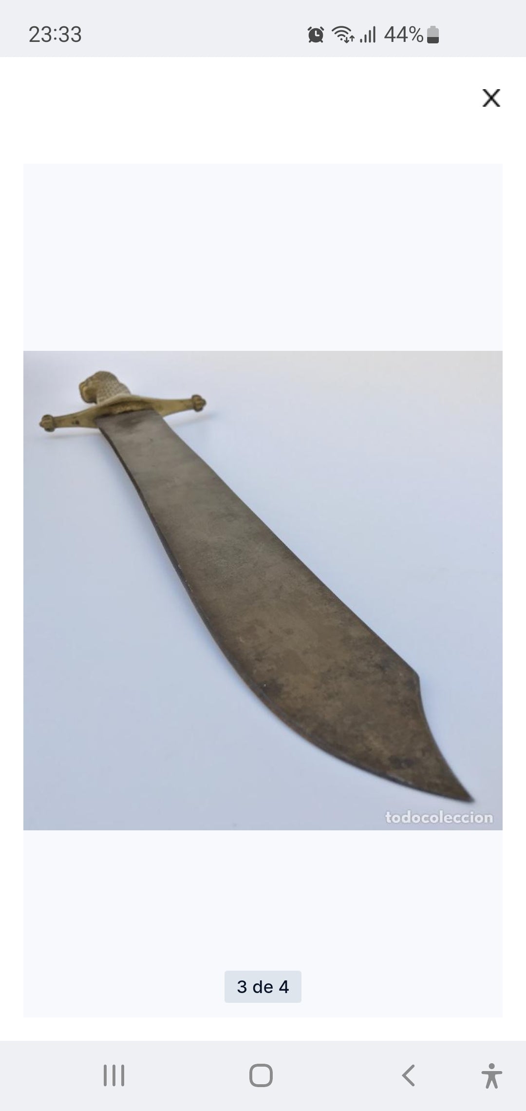 Regulatory Spanish infantry machete from the time of Isabel II.