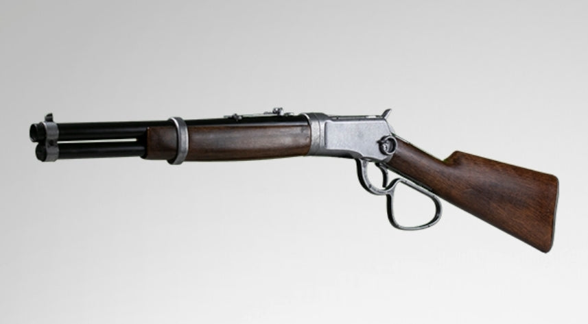 Replica USA Carbine 82cm PX 1892 black Winchester rifle in black finish.