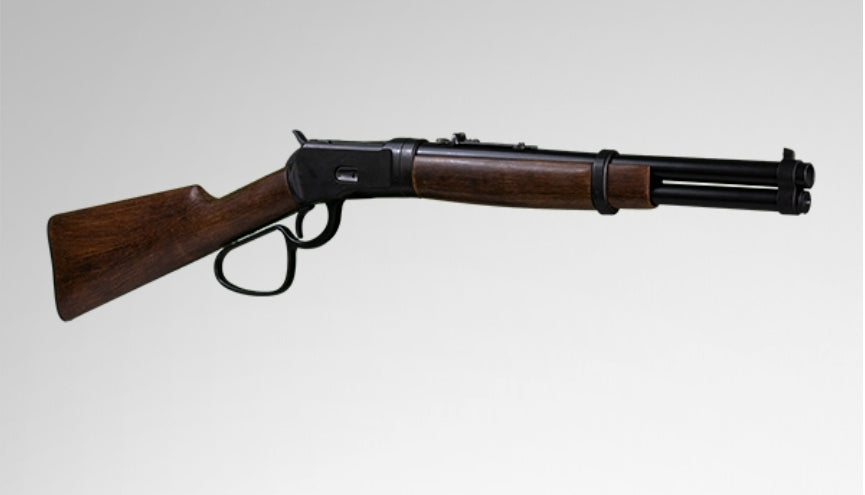 Nachbildung des Carbine USA 98 cm 1892 schwarzen Winchester-Gewehrs mit schwarzem Finish.