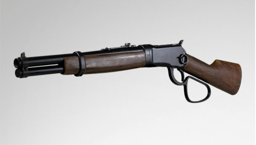 Replica Carbine USA 98cm 1892 black Winchester rifle in black finish.