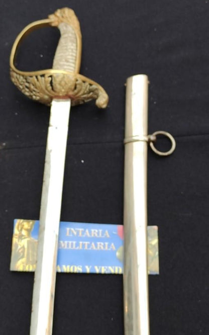 Official saber of the quartermaster corps or military intervention from the Alfonso 13 era