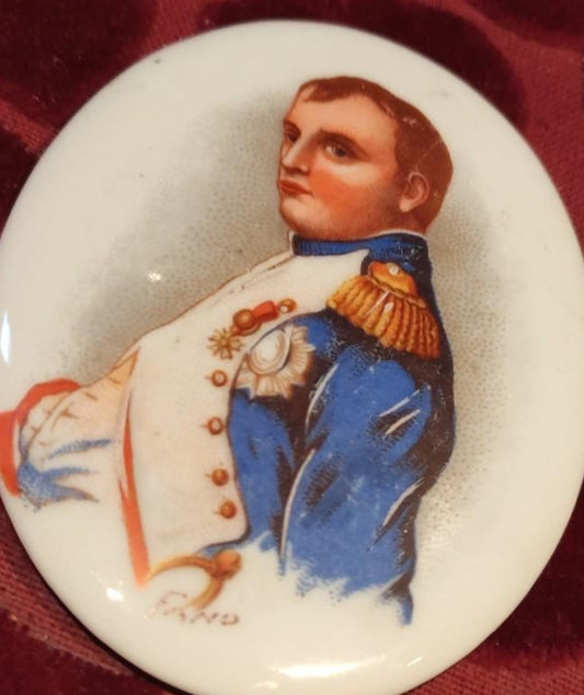 Oval Portrait of Napoleon in Limoges Porcelain