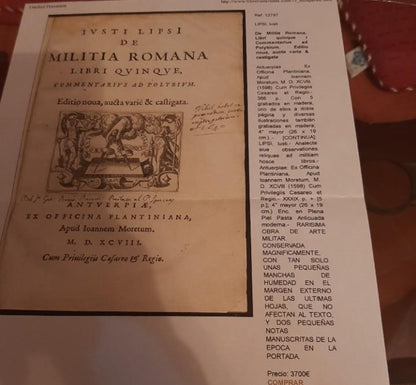 Rare 17th century book about the Western Roman Empire “Militia Romana”