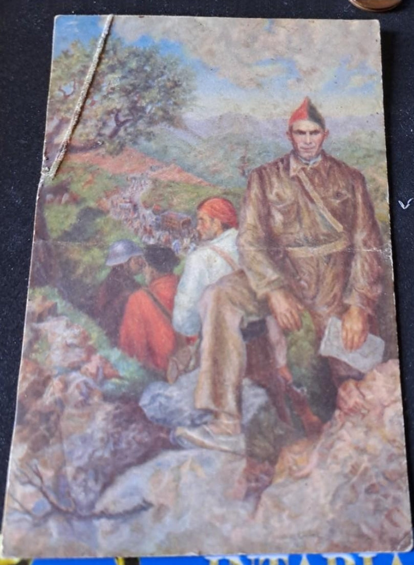 Postcard Republic propaganda Durruti