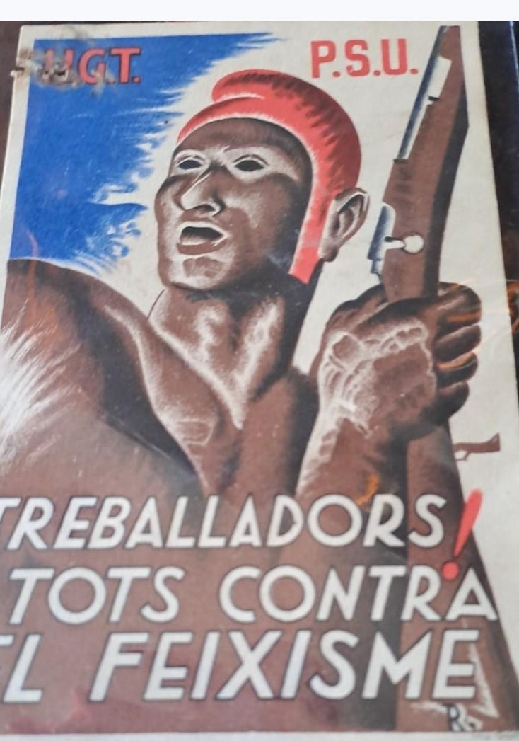 UGT República propaganda postcard